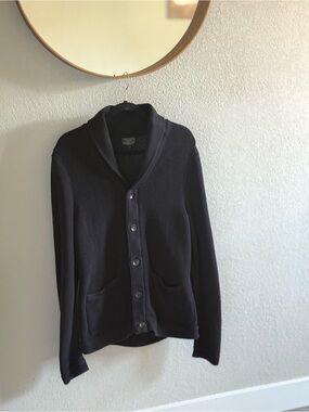 rag & bone Men's Shawl Collar Button Cardigan - Black